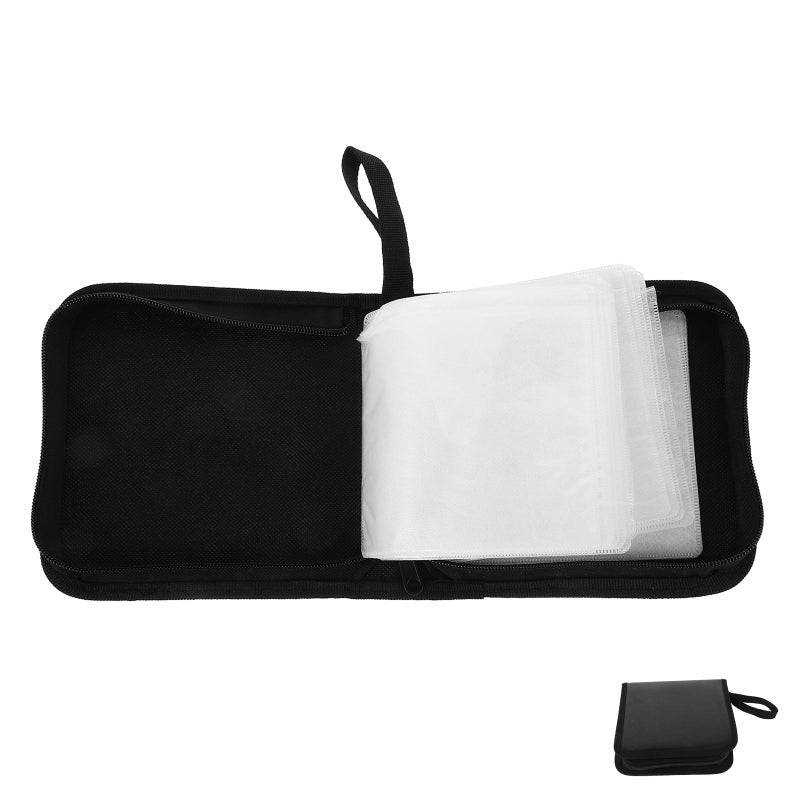 2pcs Pu Disc Storage Bag For Cd And Dvd 40 Capacity Cd Holder Organizer For Game Discs Convenient Travel Carrying Bag For Music And Games - Image 4