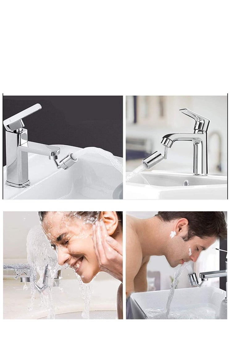 SYOSI - Faucet Aerator Big Angle Spray Large Flow Aerator Dual Function Kitchen Faucet Aerator, Bathroom Faucet Mounted for Face Washing, Gargle and Eye Flush - Image 1