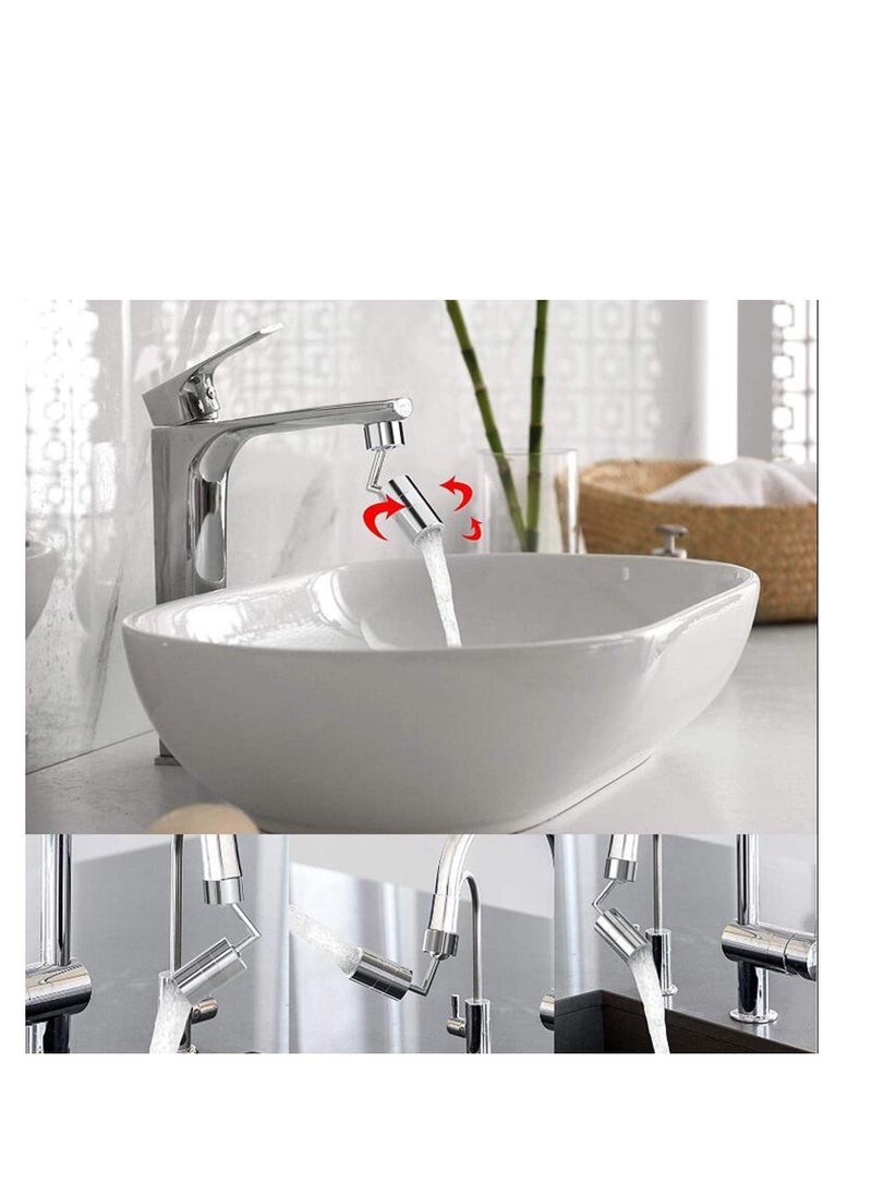 SYOSI - Faucet Aerator Big Angle Spray Large Flow Aerator Dual Function Kitchen Faucet Aerator, Bathroom Faucet Mounted for Face Washing, Gargle and Eye Flush - Image 1