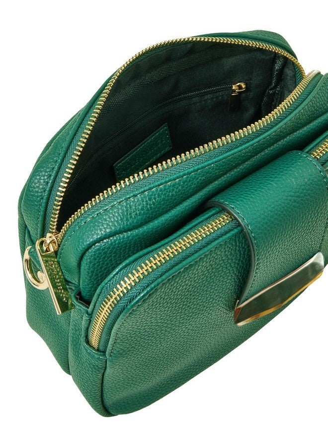 Accessorize London Women's Green Functional Crossbody Sling Bag | Bags for women | Ladies Purse Handbag - Image 4