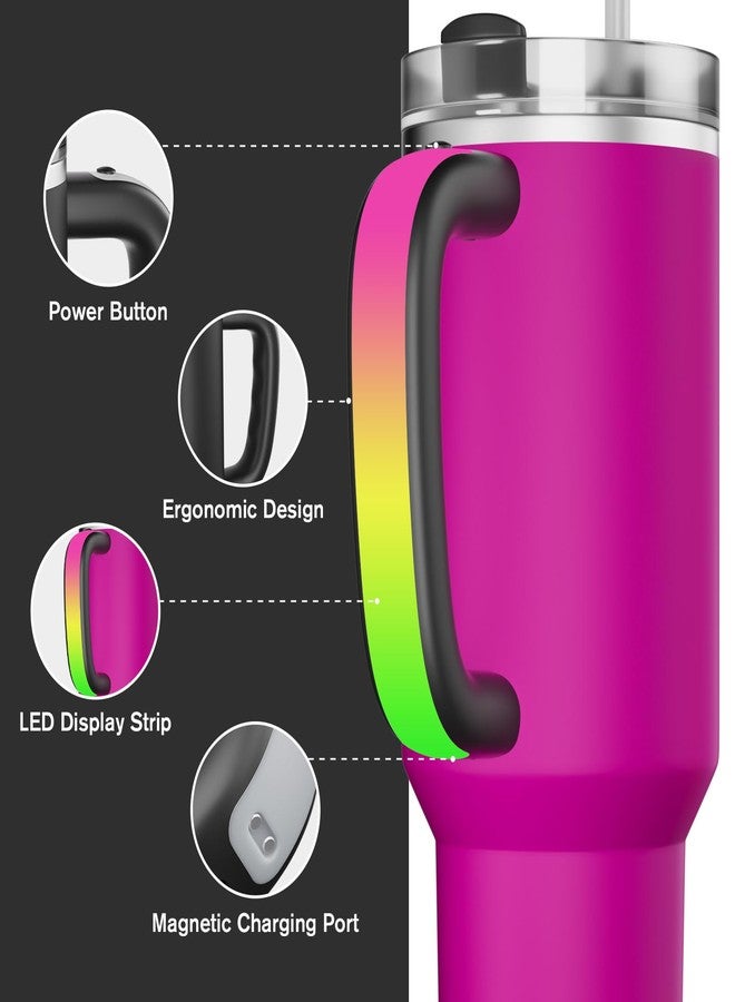 Arctiiro LED Replacement Handle for Stanley Tumbler [40oz/30oz] - Anti-Slip RGB Color Changing Handle for Car Travel, Stanley Cup Accessories Black, Ideal Gift for Women/Men - Image 3