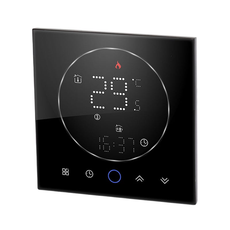 Wireless Smart Thermostat for Home Accurate Programmable Thermostat Wall Mounted Boiler Thermostat AC95‑240V Square Black - Image 2