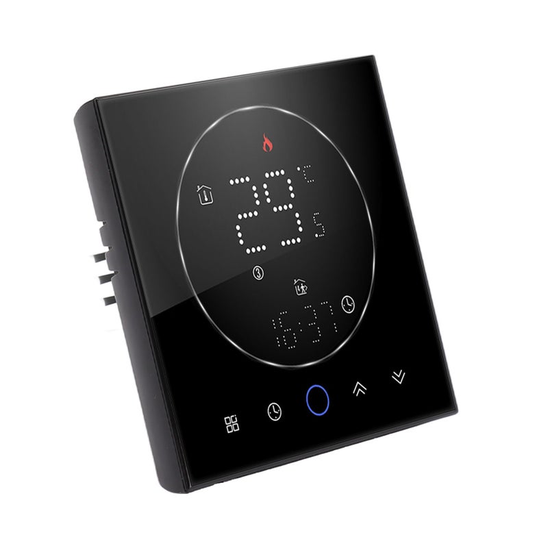 Wireless Smart Thermostat for Home Accurate Programmable Thermostat Wall Mounted Boiler Thermostat AC95‑240V Square Black - Image 1