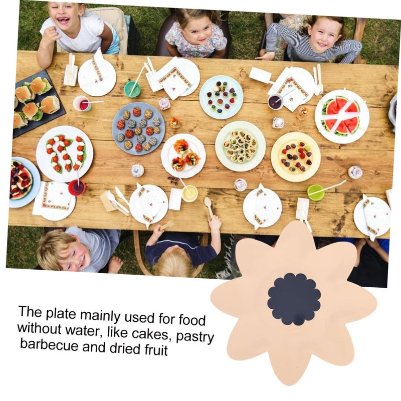 Disposable Floral Paper Plates Set 16 Pieces Birthday Party Tableware - Image 4