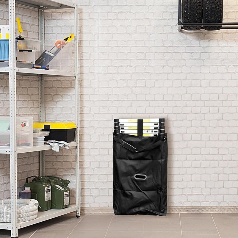 Adjustable Oxford Cloth Ladder Storage Bag With Handle And Shoulder Strap Black - Image 4