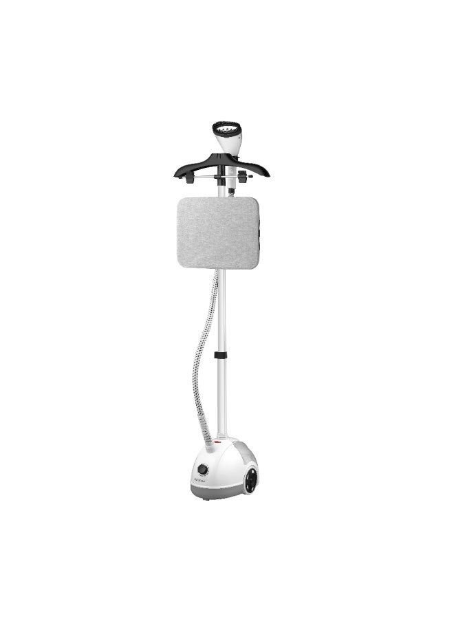 Crownline GS-443 Garment Steamer, 2000W, 11-Steam Settings, 1.8L Tank, Adjustable Stand , Diamond cover, Vertical Hanging Design 1.8 L 2000 W GS-443 White - Image 1