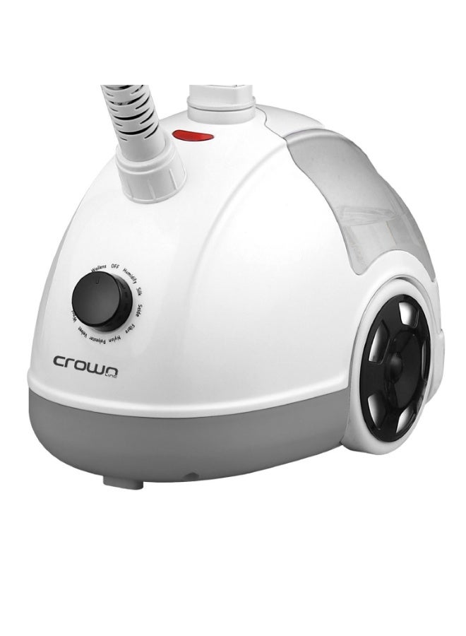Crownline GS-443 Garment Steamer, 2000W, 11-Steam Settings, 1.8L Tank, Adjustable Stand , Diamond cover, Vertical Hanging Design 1.8 L 2000 W GS-443 White - Image 3