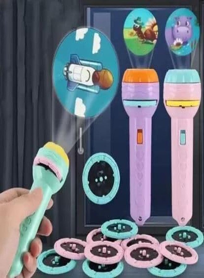 Crazy Buy CrazyBuy New Mini 3 Slids 24 Patterns Projector Light Torch Kids Projection Light Toy (Multicolor) - Image 2