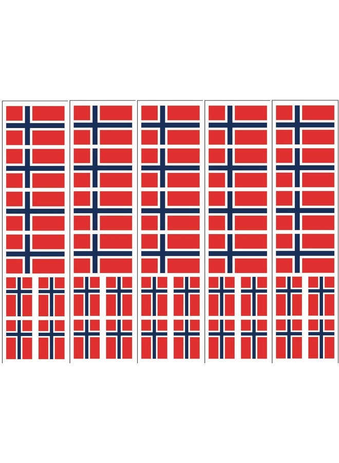 PremiumTT temporary tattoos 40 Removable Stickers Norway Flag Norwegian Party Favors Decals - Image 2