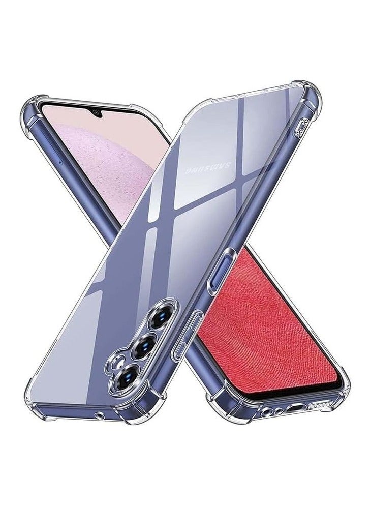 For Samsung Galaxy A34 Shockproof Silicone Back Defender Cover , Defender Corners and Semi Transparent Back Compatible With Samsung Galaxy A34 (6.6') (Clear)