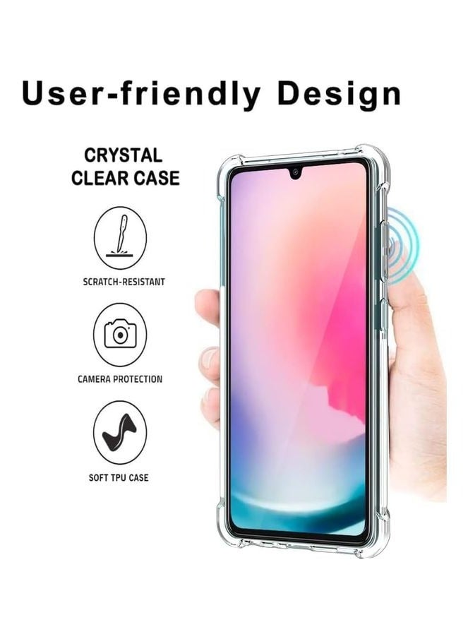 For Samsung Galaxy A34 Shockproof Silicone Back Defender Cover , Defender Corners and Semi Transparent Back Compatible With Samsung Galaxy A34 (6.6') (Clear)