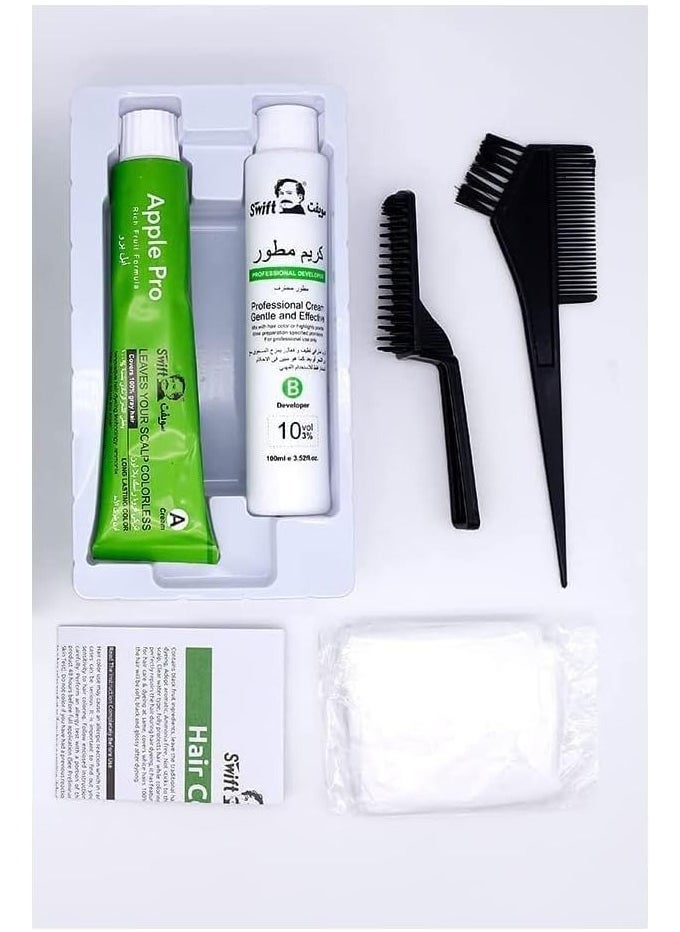 Swift Apple Ammonia Free Hair Color 02 Dark Black  - Image 3