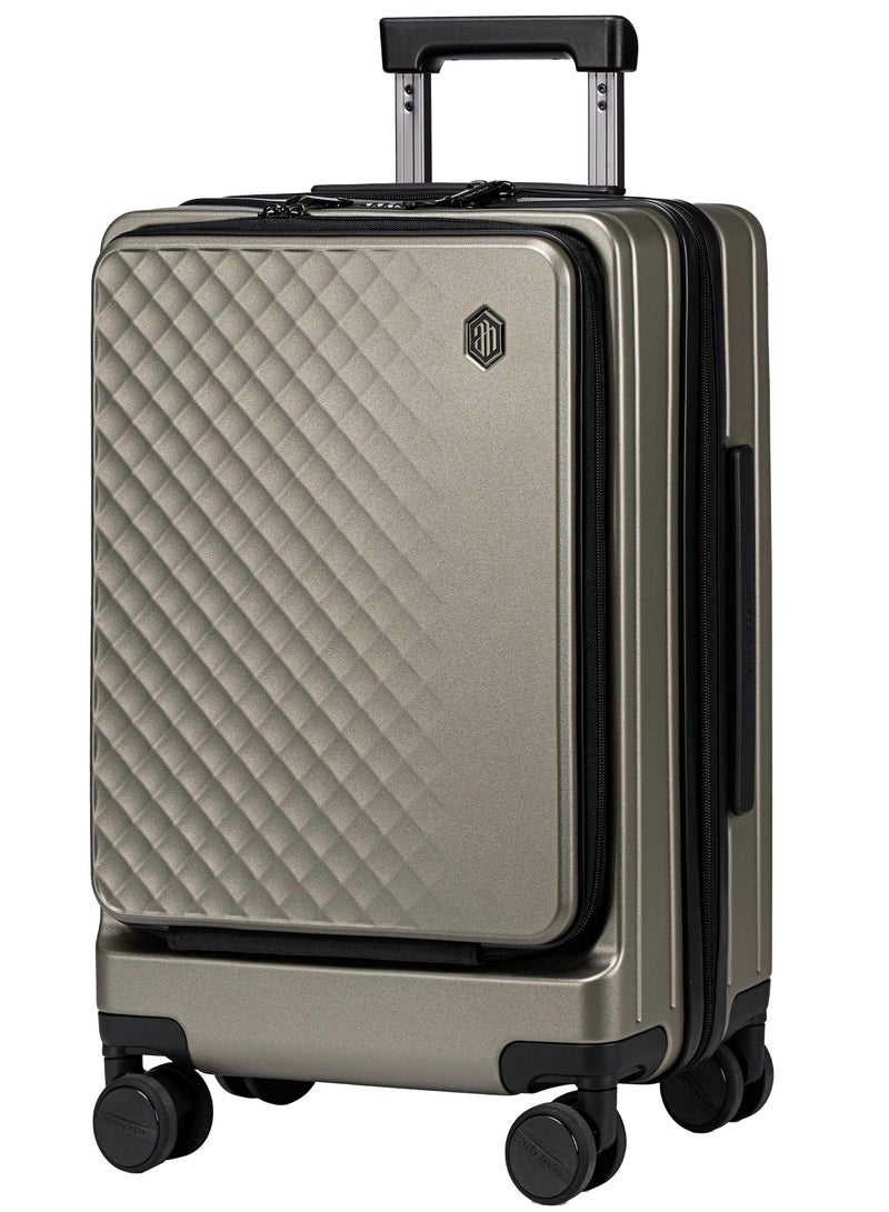 ARCTIC HUNTER Medium Size Hard Shell Luggage Front-Loading Fashion Check in Luggage Trolley with TSA Compatible Combination Lock and Safe Zipper, LGX002-24, Gold - Image 1