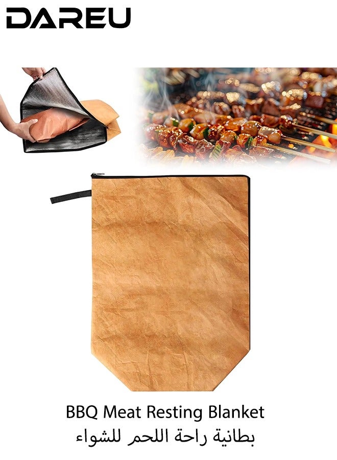 DAREU Reusable BBQ Meat Resting Blanket with Zipper – Large Insulated Meat Resting Bag for Brisket, Ribs, Turkey – Keeps Meat Juicy & Tender – Durable Foldable Grill Accessory - Image 1