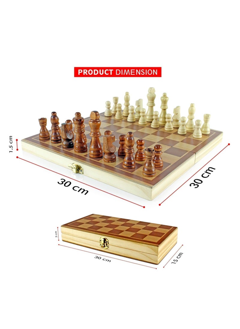 UKR Wooden Chess Board – 12-Inch Traditional Classic Game Set | Compact Chess Set for Kids & Family | Ideal Gift for Beginners & Chess Lovers | Classic Strategy Board Game for All Ages - pzsku/Z8769656E848BC7F70FC5Z/45/_/1728023267/cafe7f8a-a4dd-437c-8d7d-1f5c86c255a2