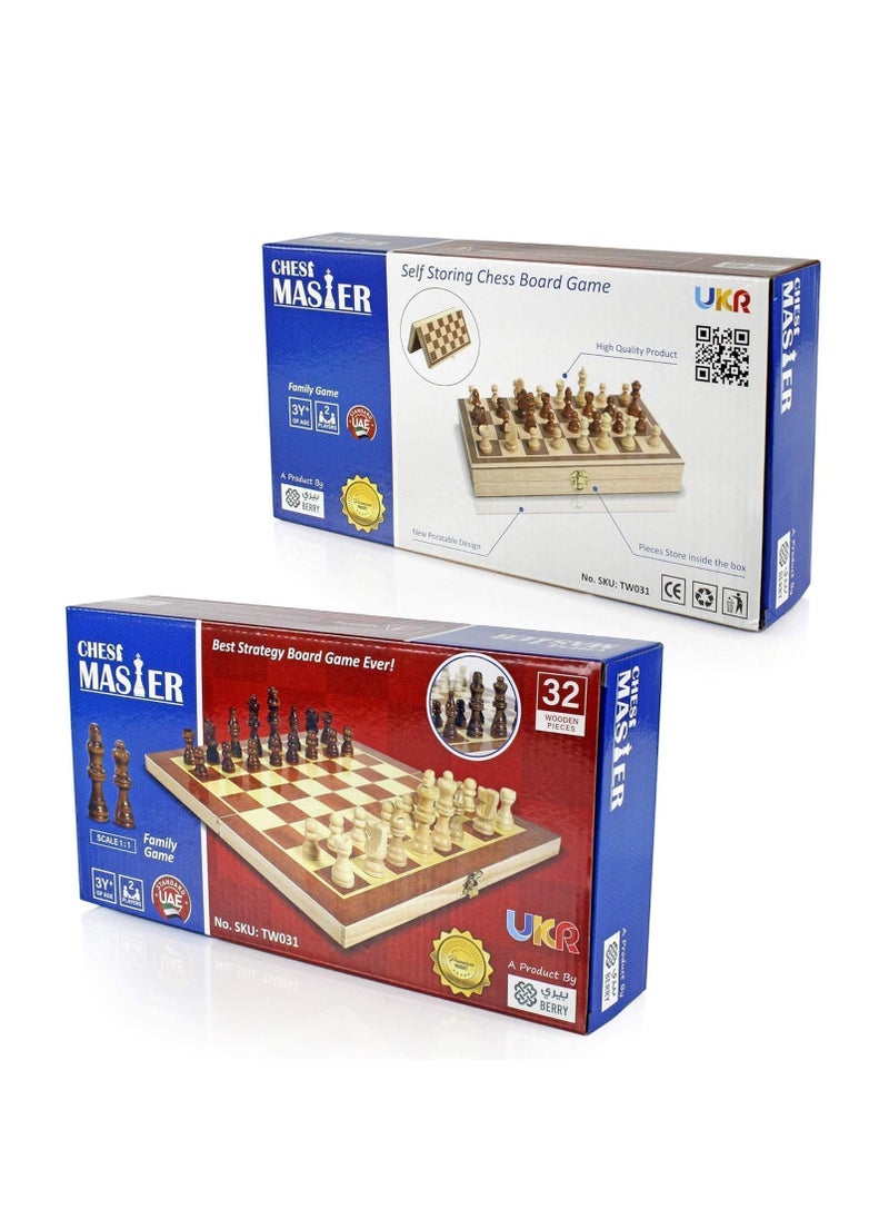 UKR Wooden Chess Board – 12-Inch Traditional Classic Game Set | Compact Chess Set for Kids & Family | Ideal Gift for Beginners & Chess Lovers | Classic Strategy Board Game for All Ages - pzsku/Z8769656E848BC7F70FC5Z/45/_/1728023267/f1be0569-3f10-405b-8fbb-d944a4fa5c9d