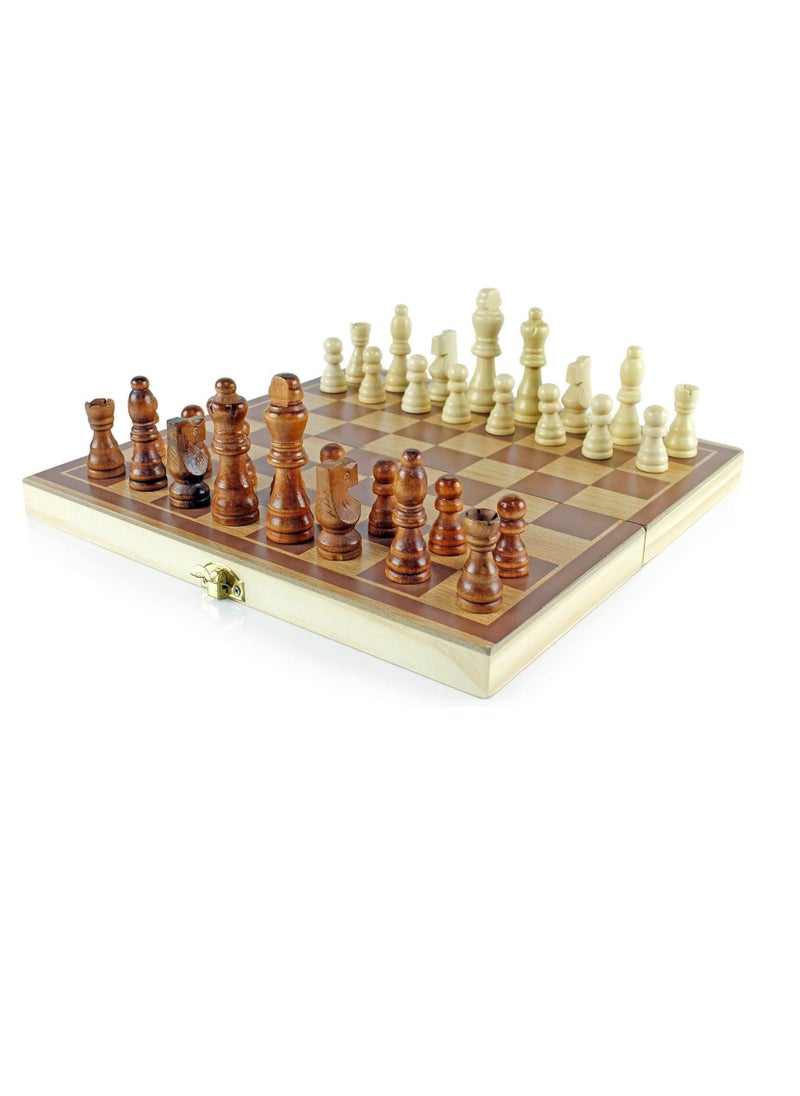 UKR UKR Wooden Chess Board – 12-Inch Traditional Classic Chess Set | Compact Game for Kids & Family | Perfect Gift for Beginners & Chess Lovers | Classic Strategy Board Game for All Ages  - Image 3