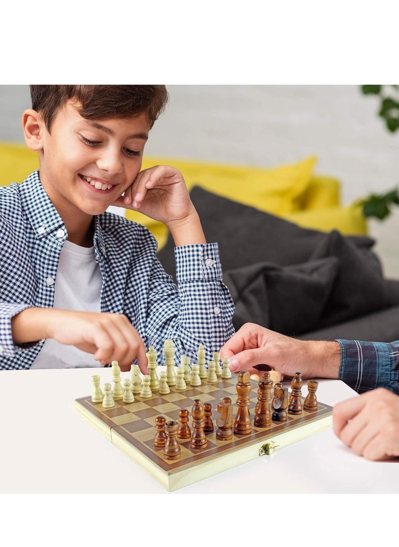 UKR UKR Wooden Chess Board – 12-Inch Traditional Classic Chess Set | Compact Game for Kids & Family | Perfect Gift for Beginners & Chess Lovers | Classic Strategy Board Game for All Ages  - Image 5