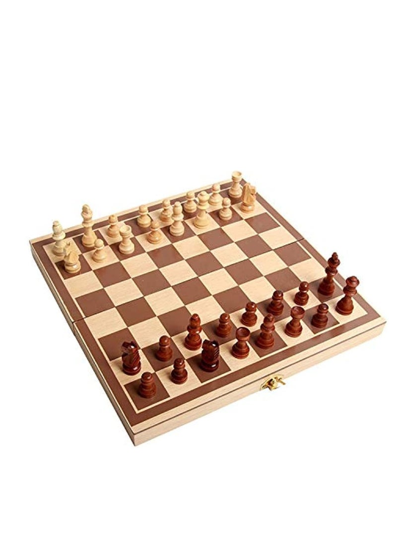 UKR UKR Wooden Chess Board – 12-Inch Traditional Classic Chess Set | Compact Game for Kids & Family | Perfect Gift for Beginners & Chess Lovers | Classic Strategy Board Game for All Ages  - Image 2