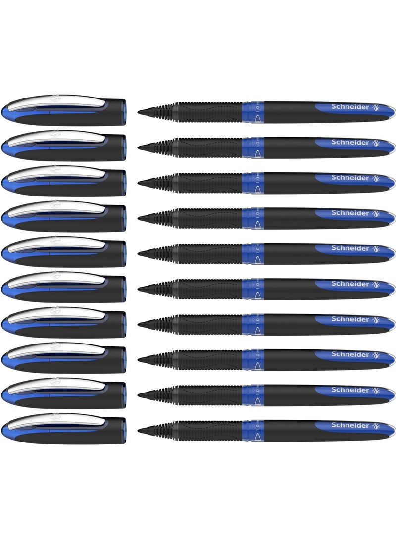 شنايدر طقم قلم حبر ون ساين كروي الرأس أزرق من 10 اقلام - Image 2