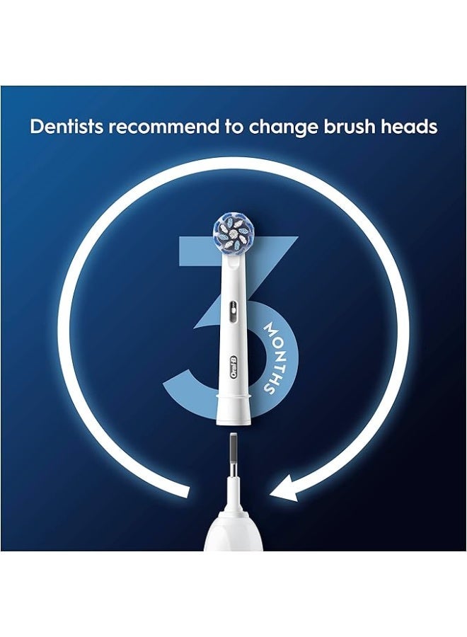 Oral-B Pro Sensitive Clean Electric Toothbrush Head, X-Shaped & Extra Soft Bristles for Gentle Brushing & Plaque Removal, Pack of 4 Toothbrush Heads - Image 2