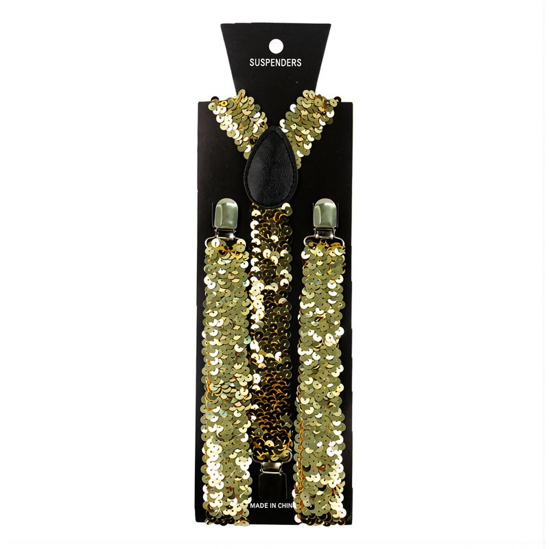 Green Sequin Suspender Set 3 Pcs for St Patricks Day Parade Cosplay Rave Party - Image 4