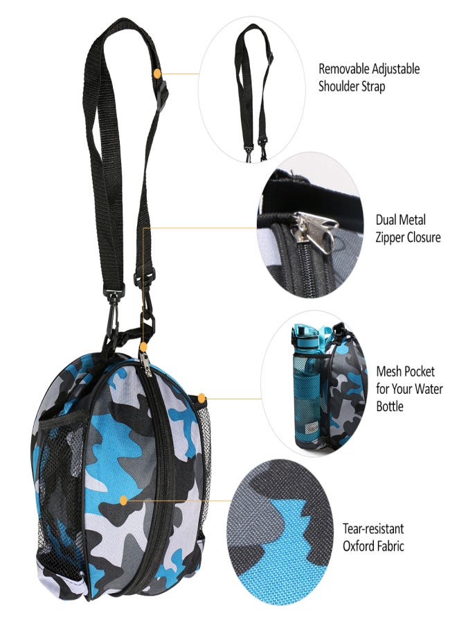 RONDING Sports Ball Round Bag Basketball Shoulder Bag Soccer Ball Football Volleyball Carrying Bag Travel Bag for Men and Women - Image 3