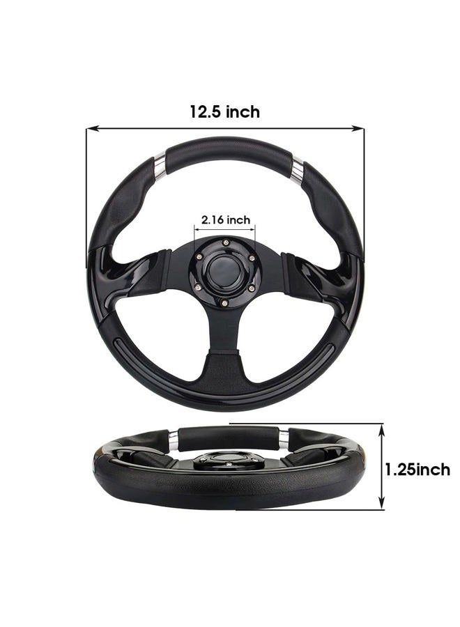 Spaorcco Universal 14" Golf Cart Steering Wheel Fit Club Car EZGO Yamaha Club Car DS and Precedent Cool Racing Style Steering Wheel HR001-35 - Image 4