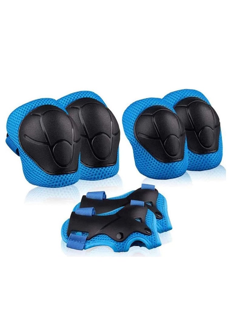 SYOSI Kids Sports Protective Gear Set,6PCS Wrist Guard Knee Elbow Pads for Children Protection Skateboard Inline Roller Skating Biking Riding Scooter  - Image 1