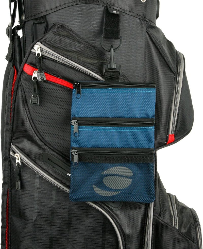Orlimar Detachable Golf Accessory Pouch, 3 Zippered Pockets for Valuables and Golf Accessories, Clips to Your Golf Bag for Extra Storage and Easy Access. - Image 2