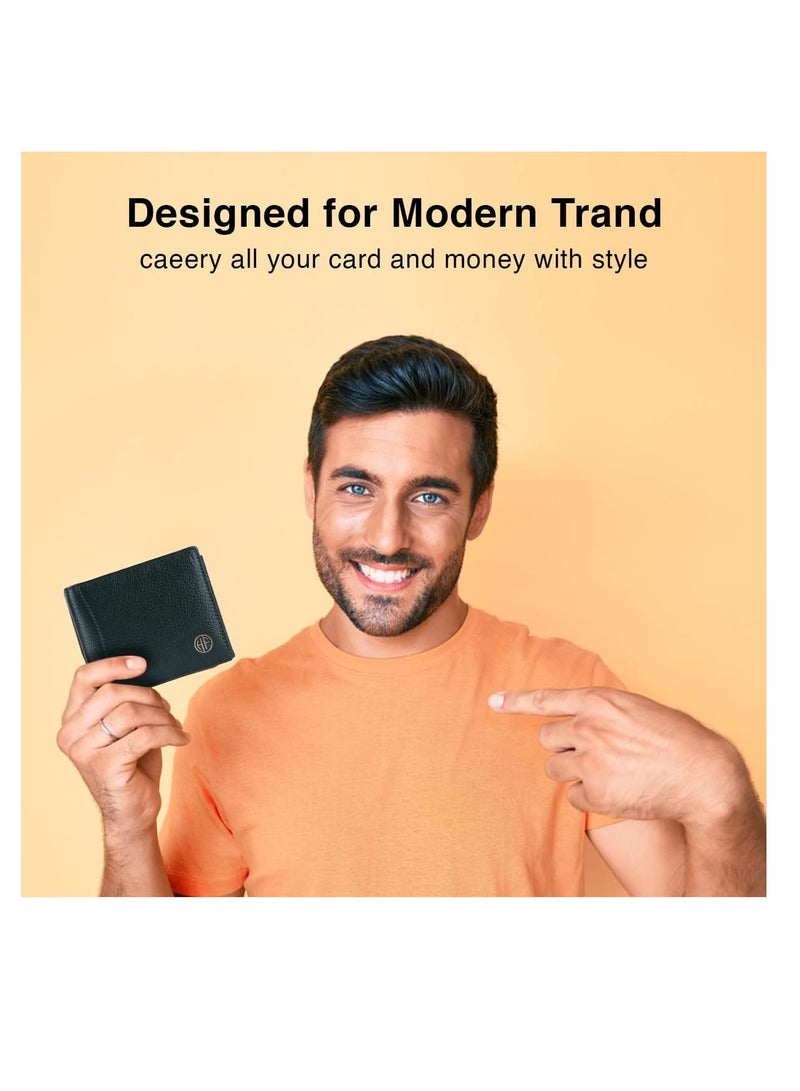 HAMMONDS FLYCATCHER RFID Protected Bi-Fold Wallet for Men Leather Original, Mens Wallet, Leather Wallets for Men, Stylish Purse with 6 Card Slots, 3 ID Slot, Coin Pocket, Gift for Mens - Image 2