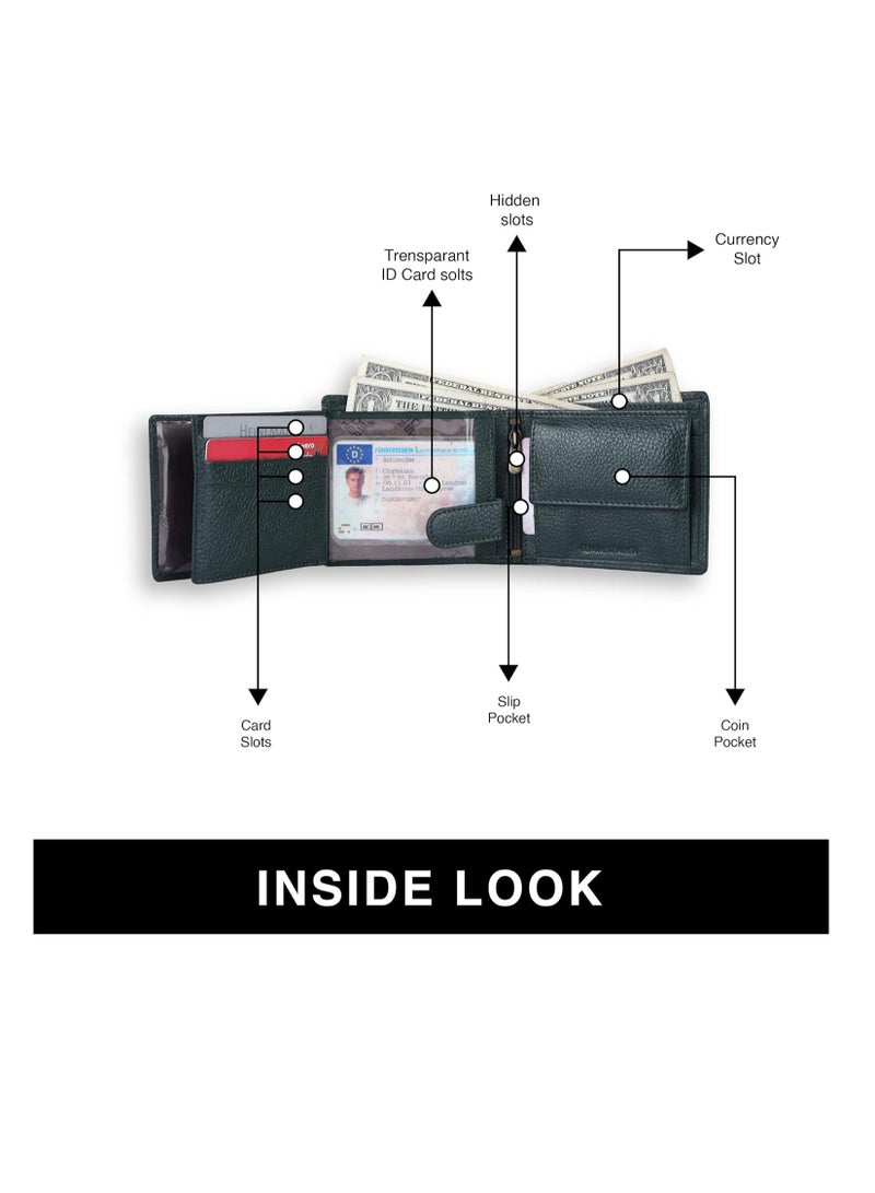 HAMMONDS FLYCATCHER RFID Protected Bi-Fold Wallet for Men Leather Original, Mens Wallet, Leather Wallets for Men, Stylish Purse with 6 Card Slots, 3 ID Slot, Coin Pocket, Gift for Mens - Image 4