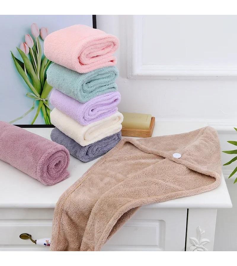 Purple Quick Dry Microfiber Towel Wrap Super Absorbent Hair Turban - Image 3