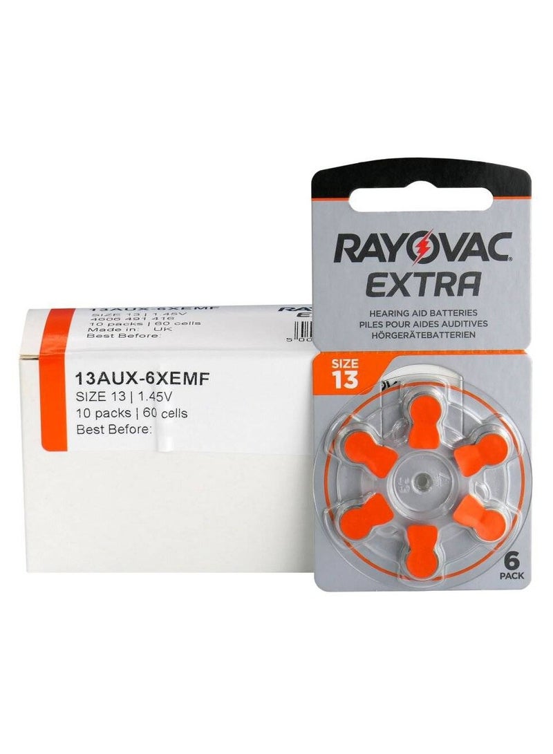 Rayovac Rayovac Extra (Size 13) Hearing Aid Batteries Zinc-Air 0% Mercury - 60 Pieces  - Image 1
