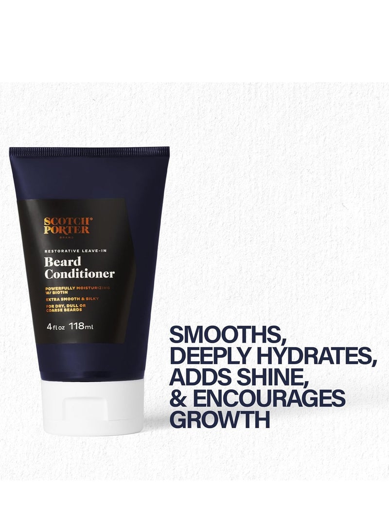 scotch porter - Scotch Porter Restorative Leave-In Beard Conditioner – Deep Conditioning Softener with Lightweight Feel, Reduces Frizz & Provides Long-lasting Hydration & Shine to Dull, Dry, Coarse Beards – 4 oz. - Image 1