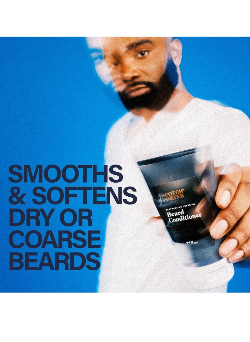 scotch porter - Scotch Porter Restorative Leave-In Beard Conditioner – Deep Conditioning Softener with Lightweight Feel, Reduces Frizz & Provides Long-lasting Hydration & Shine to Dull, Dry, Coarse Beards – 4 oz. - Image 1
