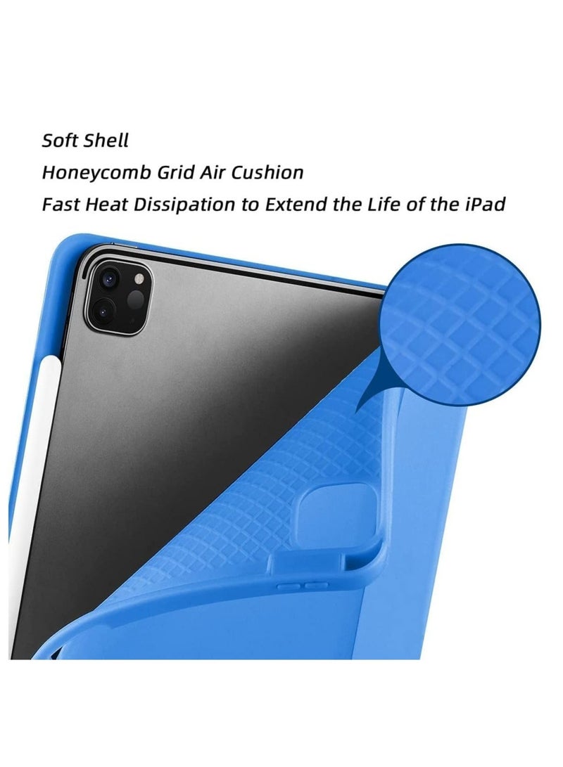 Case for iPad Pro 11 Inch 2021(3rd Gen)/2020(2nd Gen) with Pencil Holder [Support iPad 2nd Pencil Charging/Pair] Slim Trifold Stand, Smart Protective Case Cover - Image 3