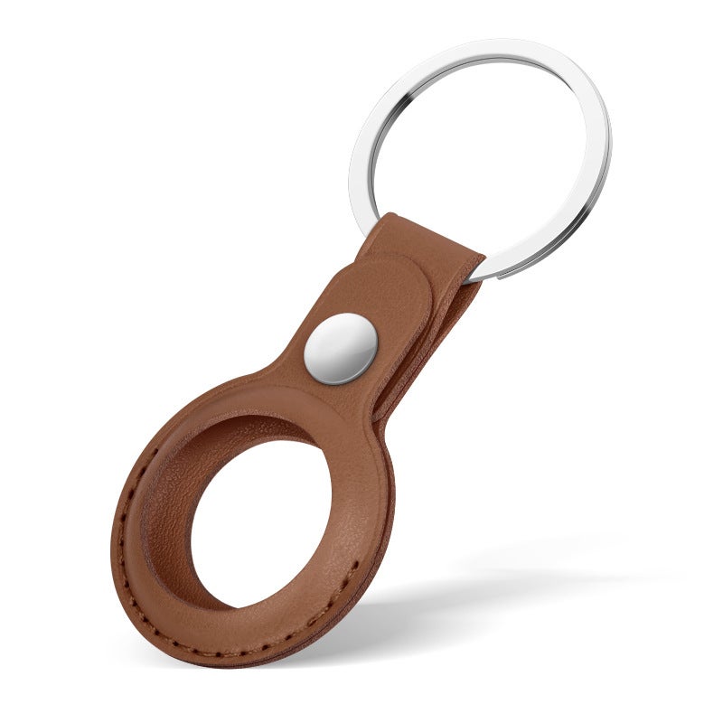 Suitable For Apple Airtag Tracker Protective Case Locator Leather Case Anti-Loss Device Double Hole Protective Case - Image 1