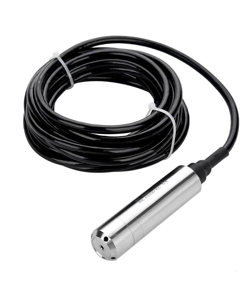 Jectse Submersible Level Sensor 4-20mA, Throw-In Type Liquid Level Sensor,24V DC Input Liquid Level Transmitter,0-5M Measuring Range - Image 1