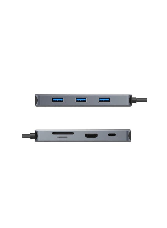 هيك فيجن 8-port Multifunction HUB Type C Space Grey - Image 3