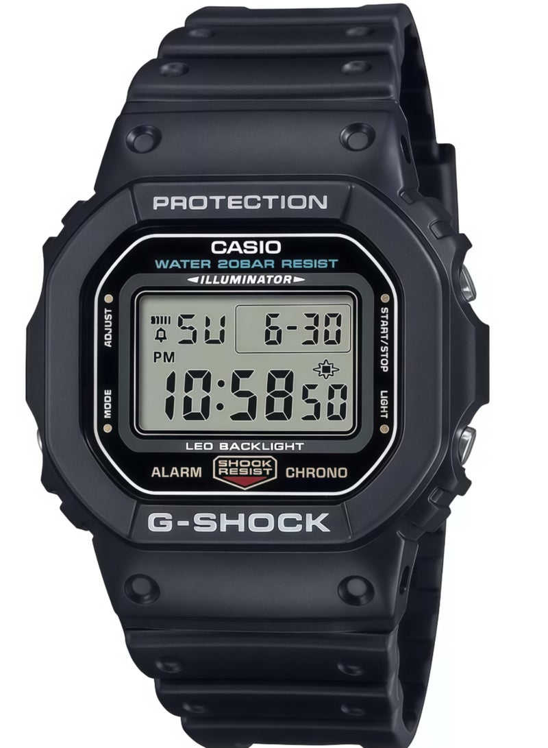 CASIO Casio G-Shock Men Grey Dial Resin Band Watch - Dw-5600E-1V - Image 1