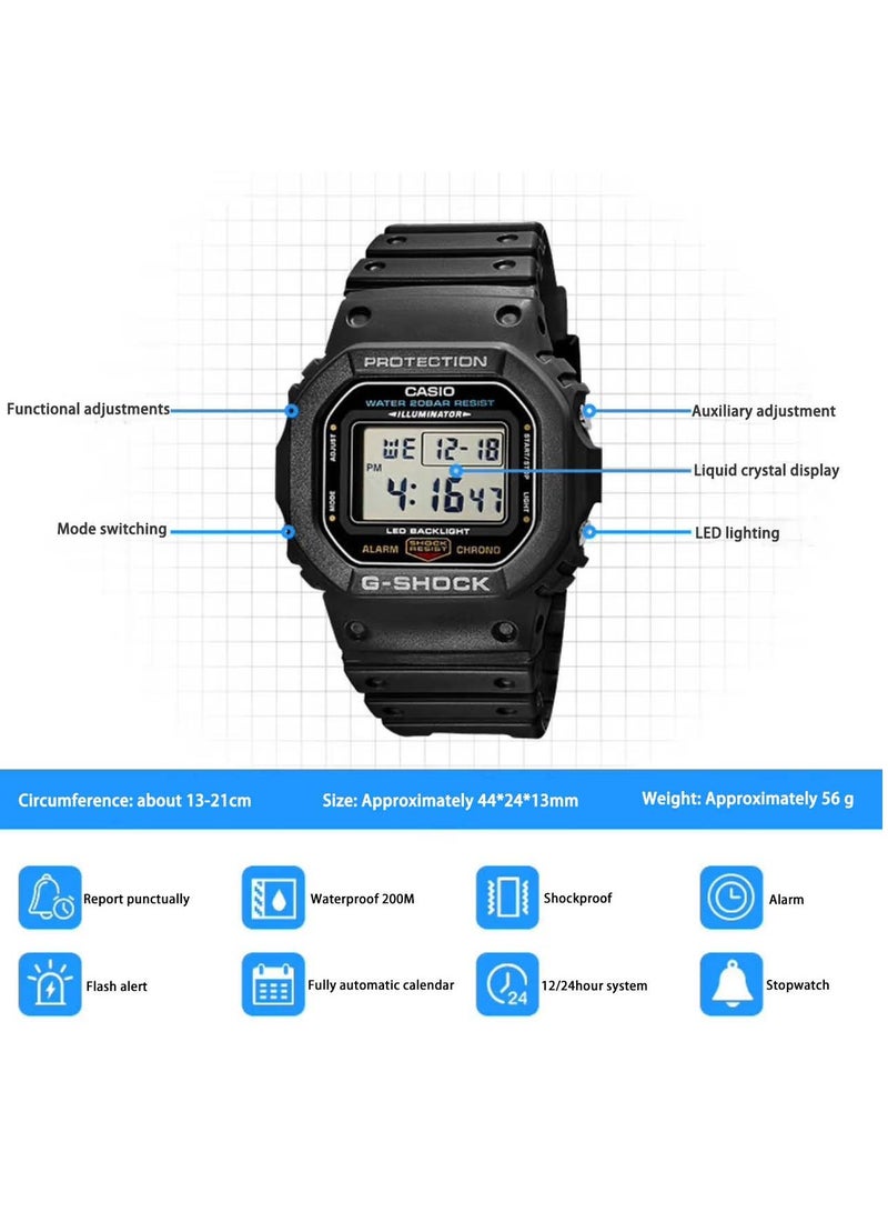 CASIO Casio G-Shock Men Grey Dial Resin Band Watch - Dw-5600E-1V - Image 3