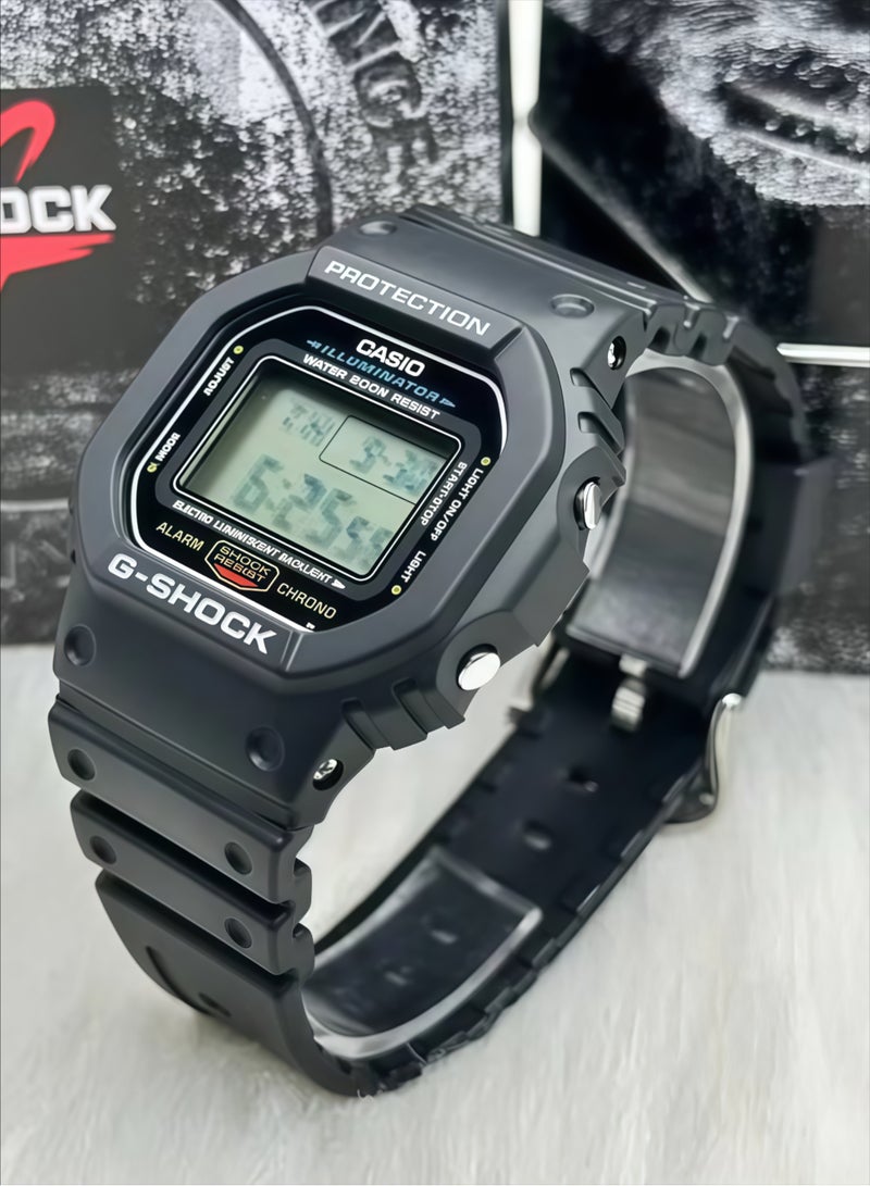 CASIO Casio G-Shock Men Grey Dial Resin Band Watch - Dw-5600E-1V - Image 4