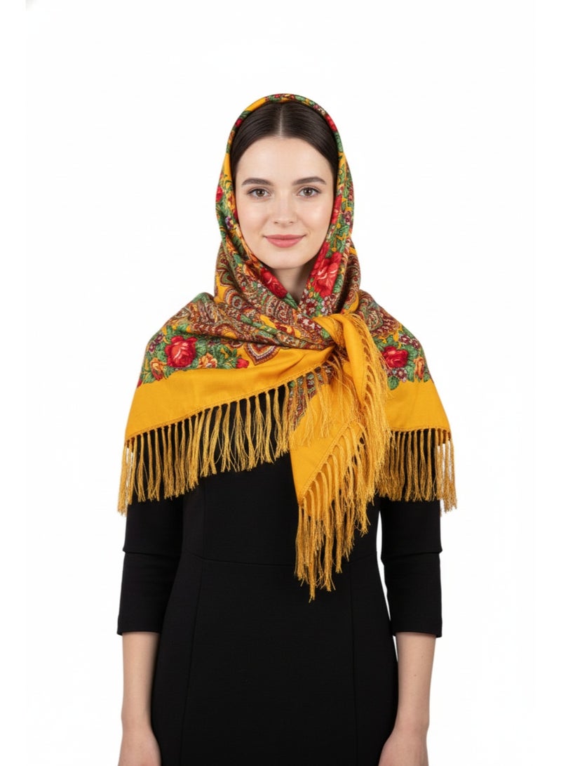 بيداني شال شعبي تقليدي أصفر - Image 1