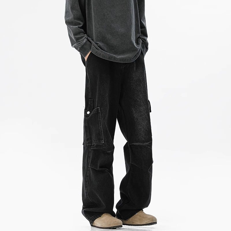Unisex Classic Denim Jeans Loose Fit Daily Outdoor Wear - Image 4