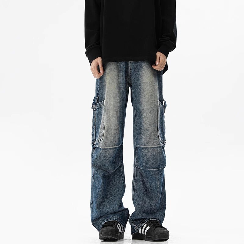 Unisex Classic Denim Jeans Loose Fit Daily Outdoor Wear - Image 5
