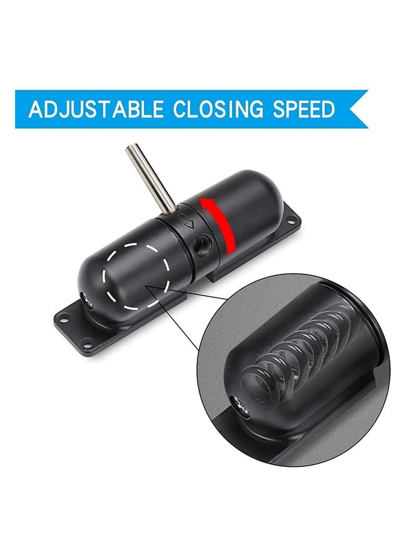 Safety Spring Door Closers, Adjustable Closing Door Hinge, Automatic Quiet Gate Closer Easy to Install, Automatic Stopper Fire Rated, to Convert Hinged Doors to Self Closing Doors (Black) - Image 5
