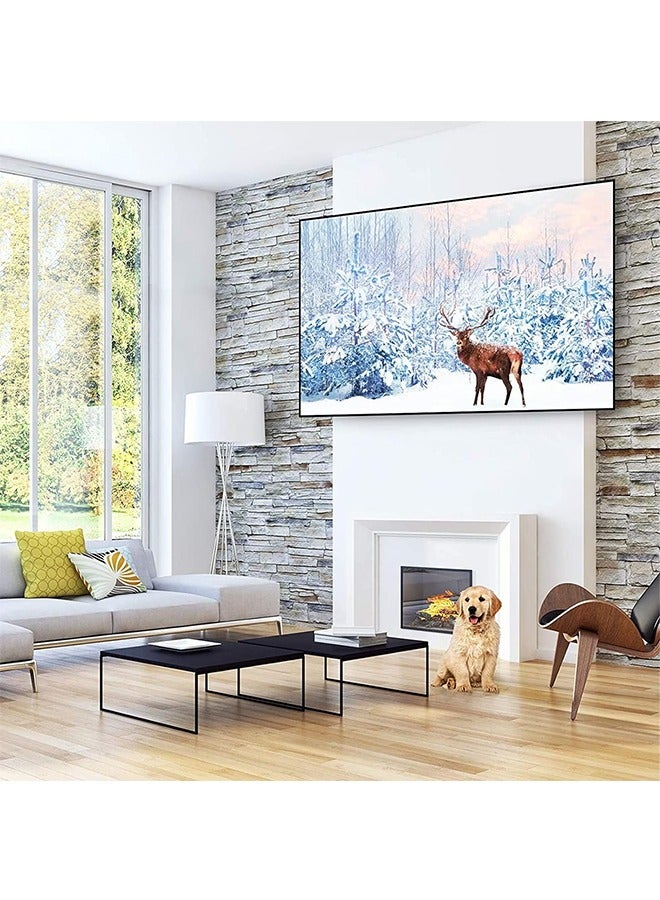 ويسفور حامل تلفزيون نحيف مثبت على الحائط مقاس 26-72 بوصة لشاشة تلفزيون مسطحة LED Oled Plasma وحامل تلفزيون ثابت ورف تثبيت على شاشة التلفزيون يحمل ما يصل إلى 50 كجم بحد أقصى VESA 600 × 400 مم  - Image 3