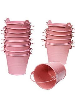 Alissa 30 Pack Multipurpose Pink Mini Metal Bucket Tin Candy Box Buckets Souvenirs Gift Pails for Wedding Favor Party Favor Baby Shower Favor  - Image 1