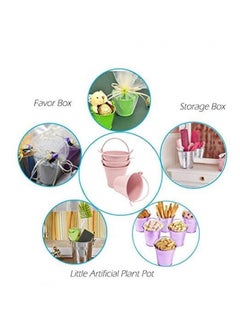 Alissa 30 Pack Multipurpose Pink Mini Metal Bucket Tin Candy Box Buckets Souvenirs Gift Pails for Wedding Favor Party Favor Baby Shower Favor  - Image 3